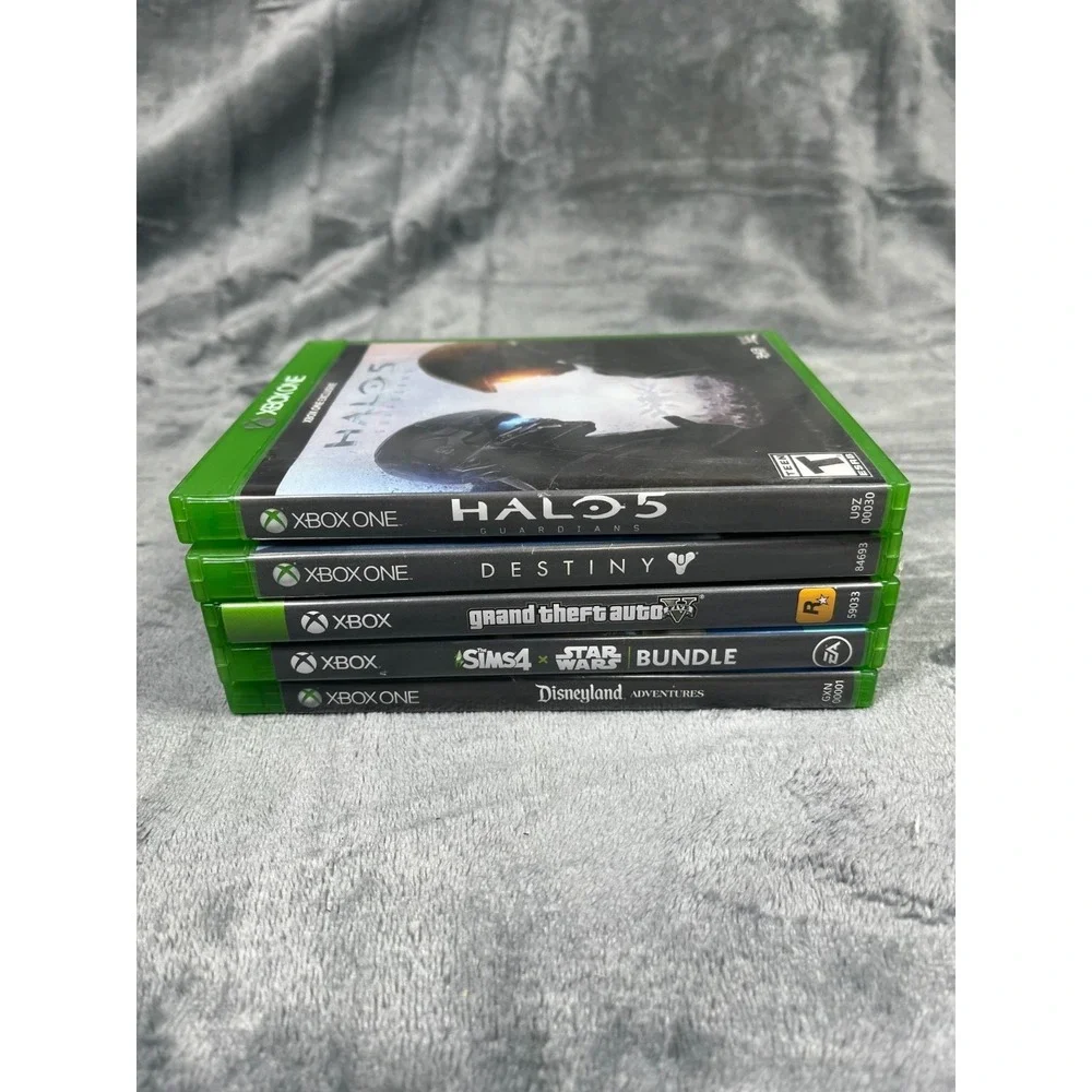 Lot of 5‎ Xbox One Games - Halo, Destiny, Grand Theft Auto 5, Sims Bundle ✅